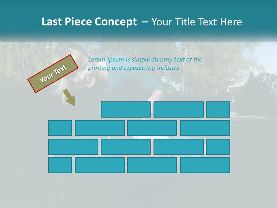 A Woman Cooking Steaks On A Grill In A Backyard PowerPoint Template