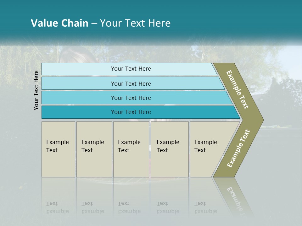 A Woman Cooking Steaks On A Grill In A Backyard PowerPoint Template