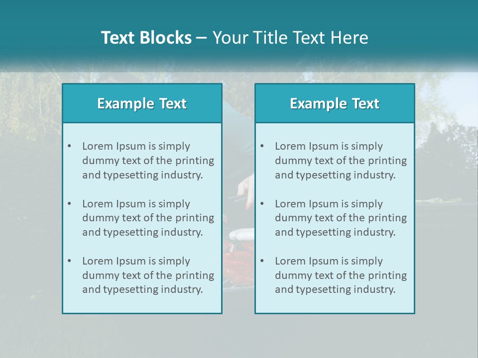 A Woman Cooking Steaks On A Grill In A Backyard PowerPoint Template