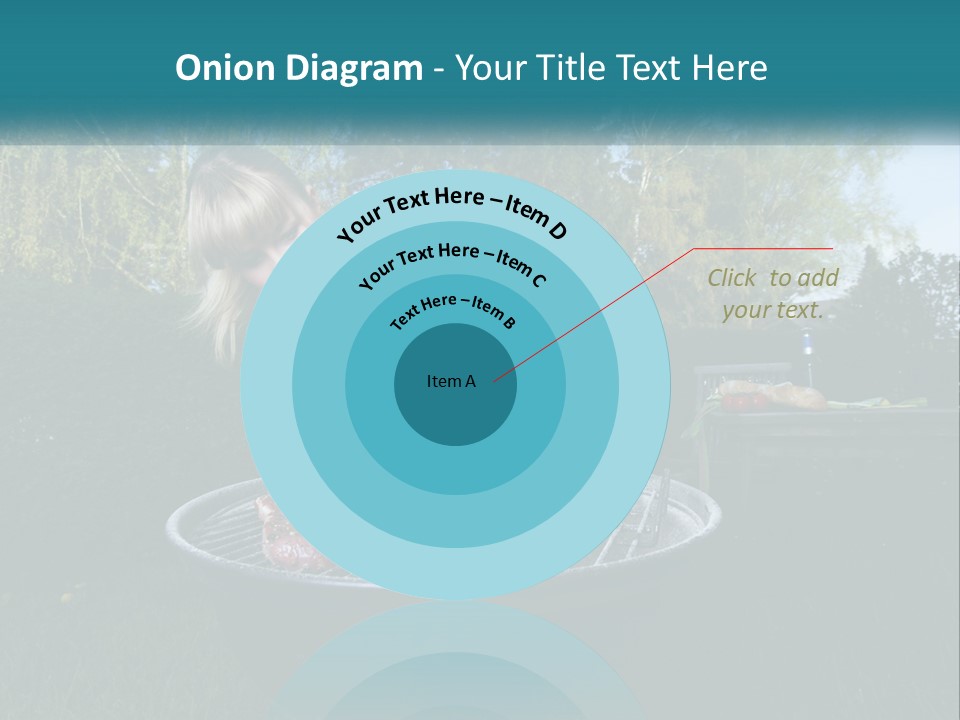 A Woman Cooking Steaks On A Grill In A Backyard PowerPoint Template