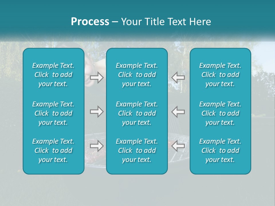 A Woman Cooking Steaks On A Grill In A Backyard PowerPoint Template