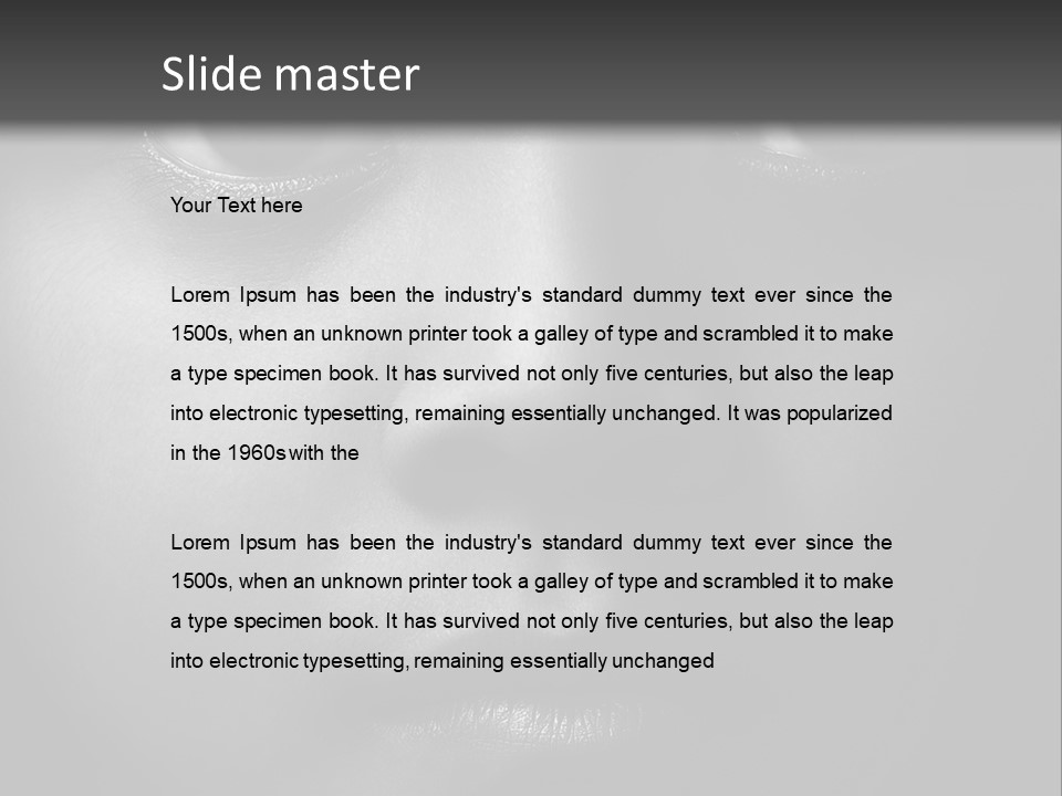 A Black And White Photo Of A Woman's Face PowerPoint Template