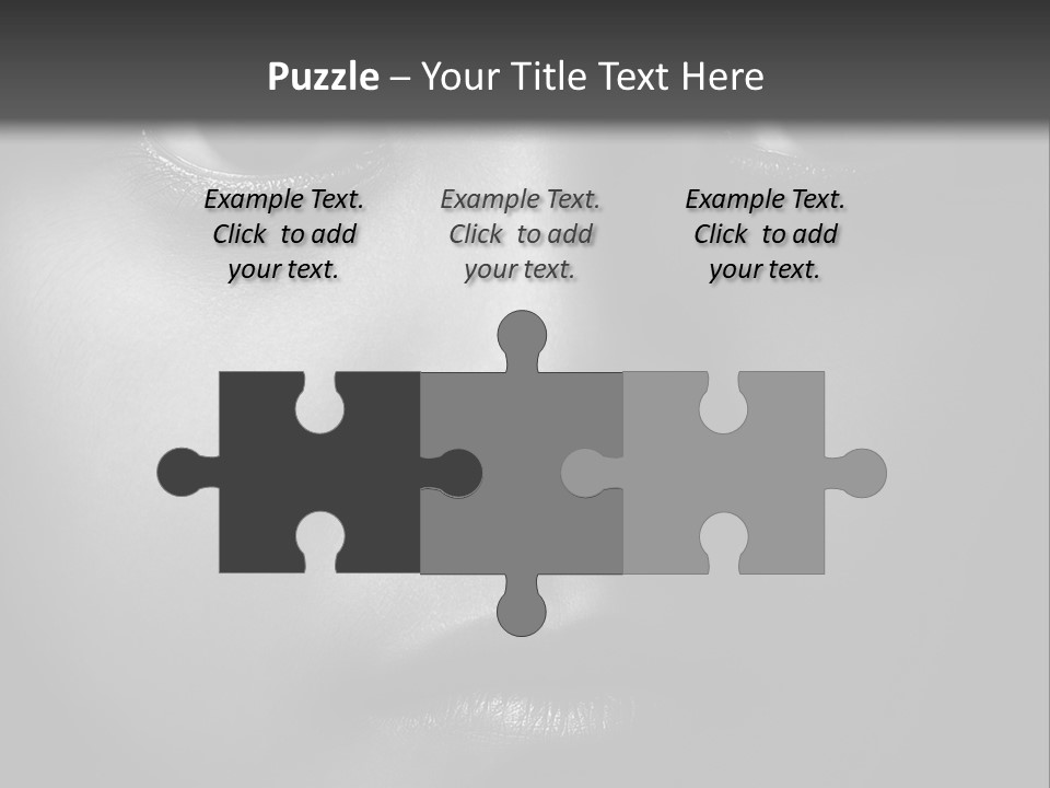 A Black And White Photo Of A Woman's Face PowerPoint Template