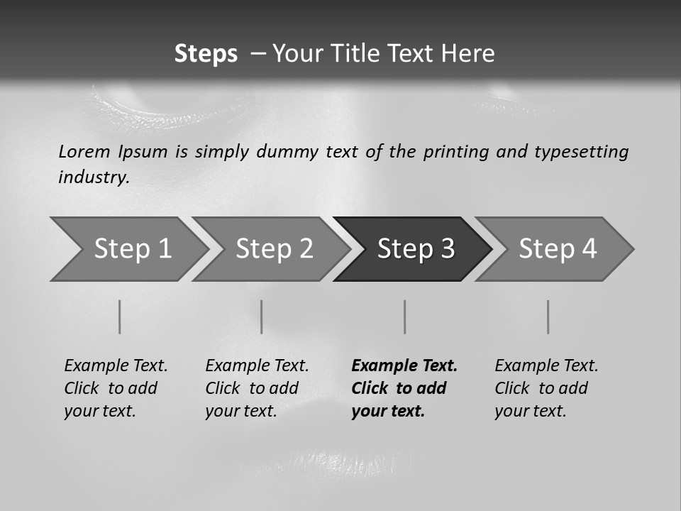 A Black And White Photo Of A Woman's Face PowerPoint Template