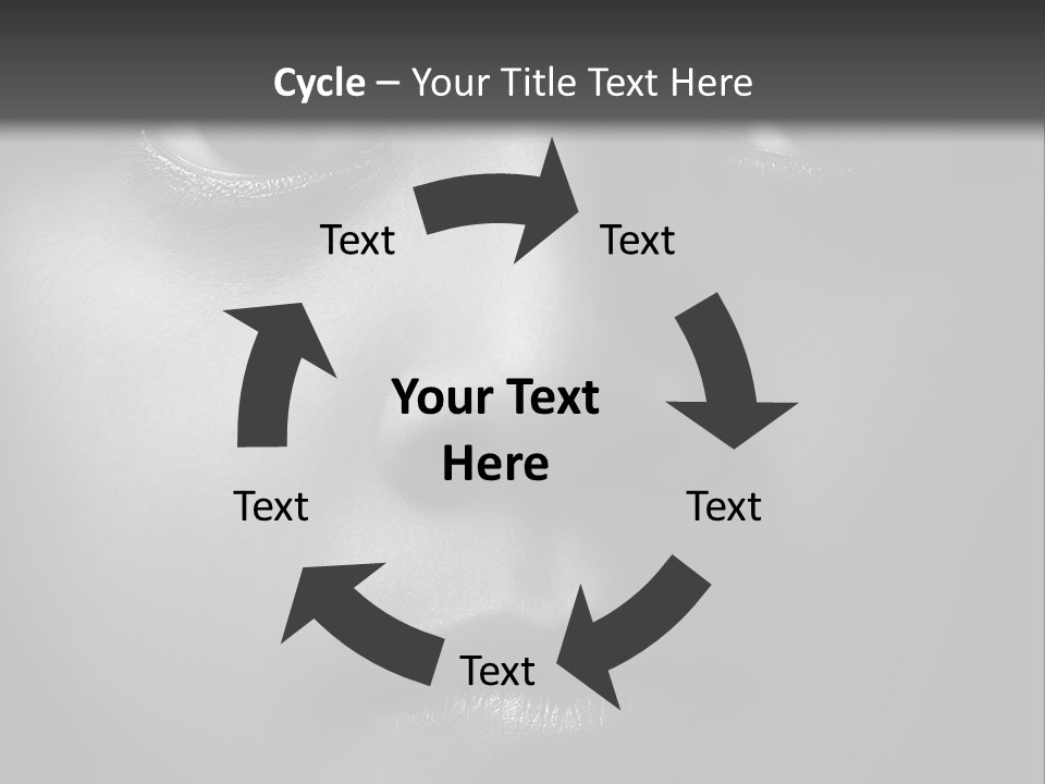 A Black And White Photo Of A Woman's Face PowerPoint Template