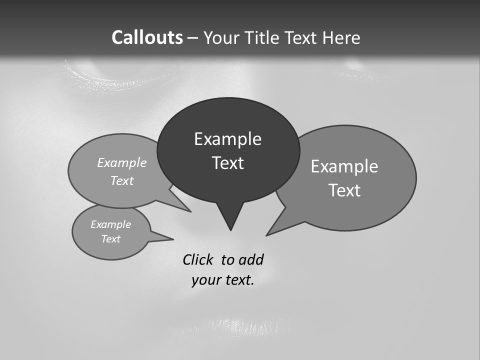 A Black And White Photo Of A Woman's Face PowerPoint Template