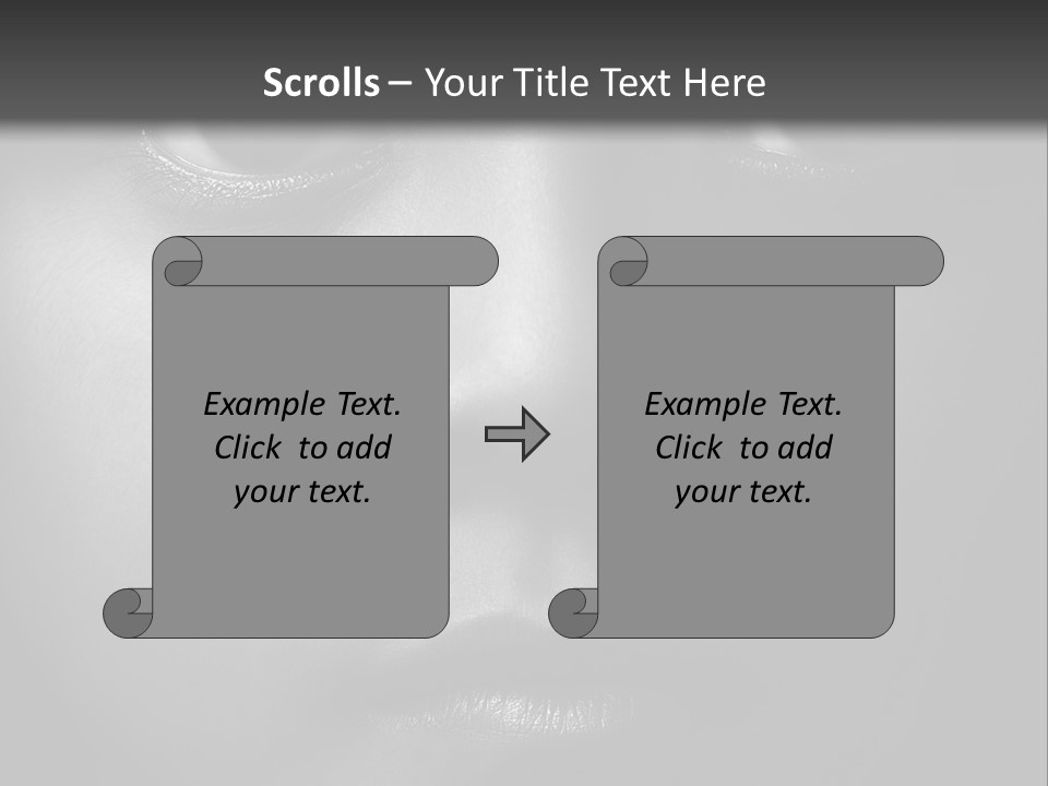 A Black And White Photo Of A Woman's Face PowerPoint Template