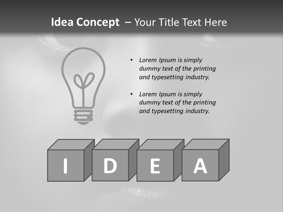 A Black And White Photo Of A Woman's Face PowerPoint Template