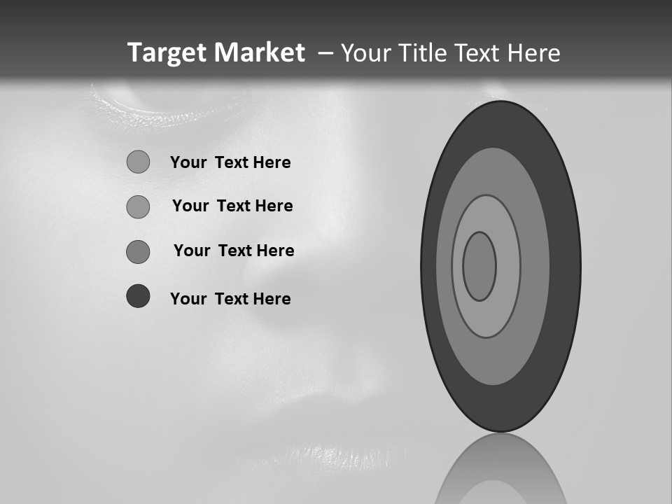 A Black And White Photo Of A Woman's Face PowerPoint Template