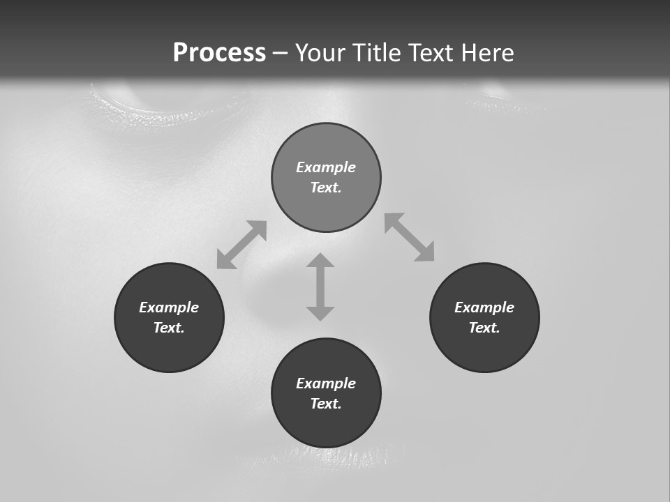 A Black And White Photo Of A Woman's Face PowerPoint Template