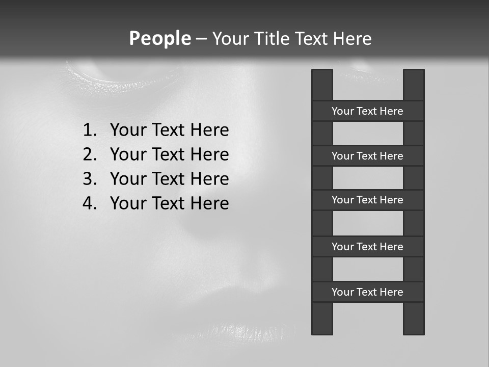 A Black And White Photo Of A Woman's Face PowerPoint Template