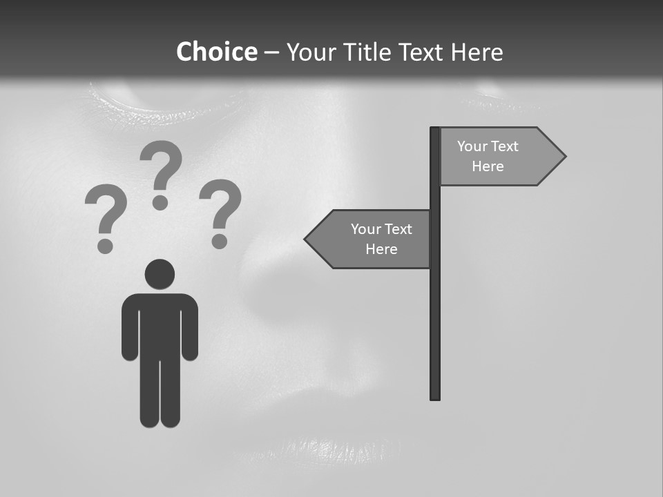 A Black And White Photo Of A Woman's Face PowerPoint Template