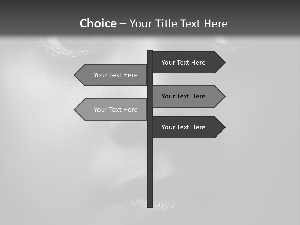 A Black And White Photo Of A Woman's Face PowerPoint Template