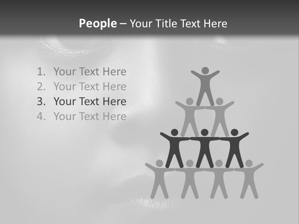 A Black And White Photo Of A Woman's Face PowerPoint Template