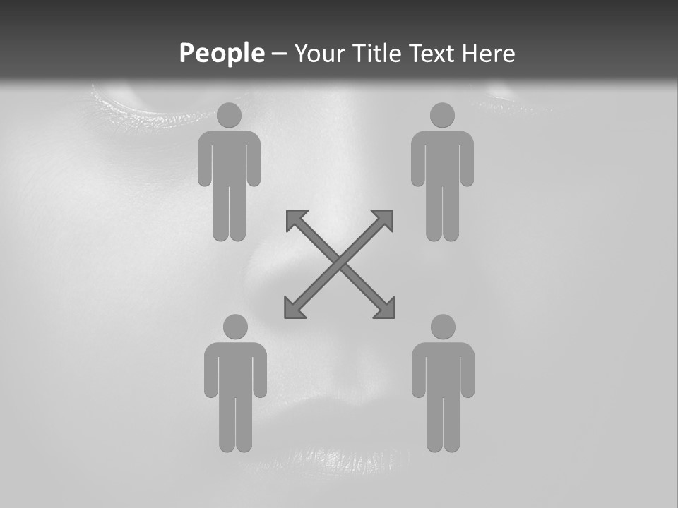 A Black And White Photo Of A Woman's Face PowerPoint Template