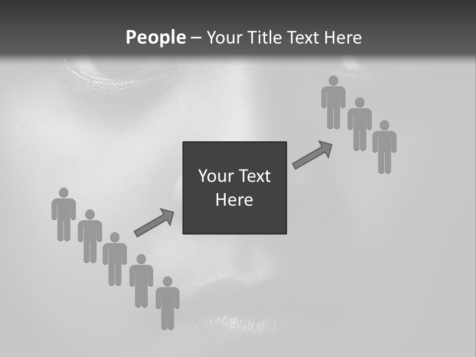 A Black And White Photo Of A Woman's Face PowerPoint Template