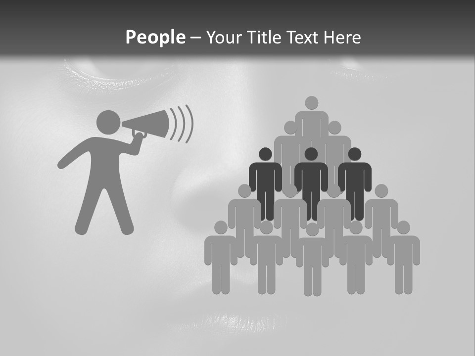 A Black And White Photo Of A Woman's Face PowerPoint Template