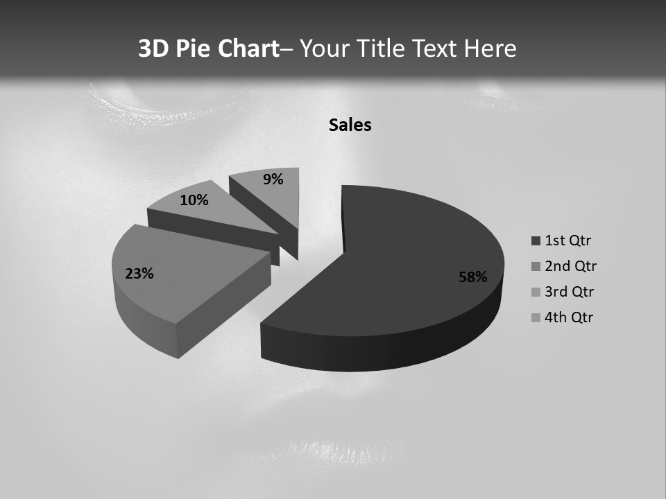 A Black And White Photo Of A Woman's Face PowerPoint Template