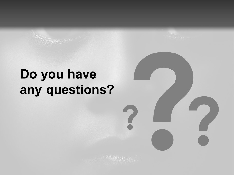 A Black And White Photo Of A Woman's Face PowerPoint Template