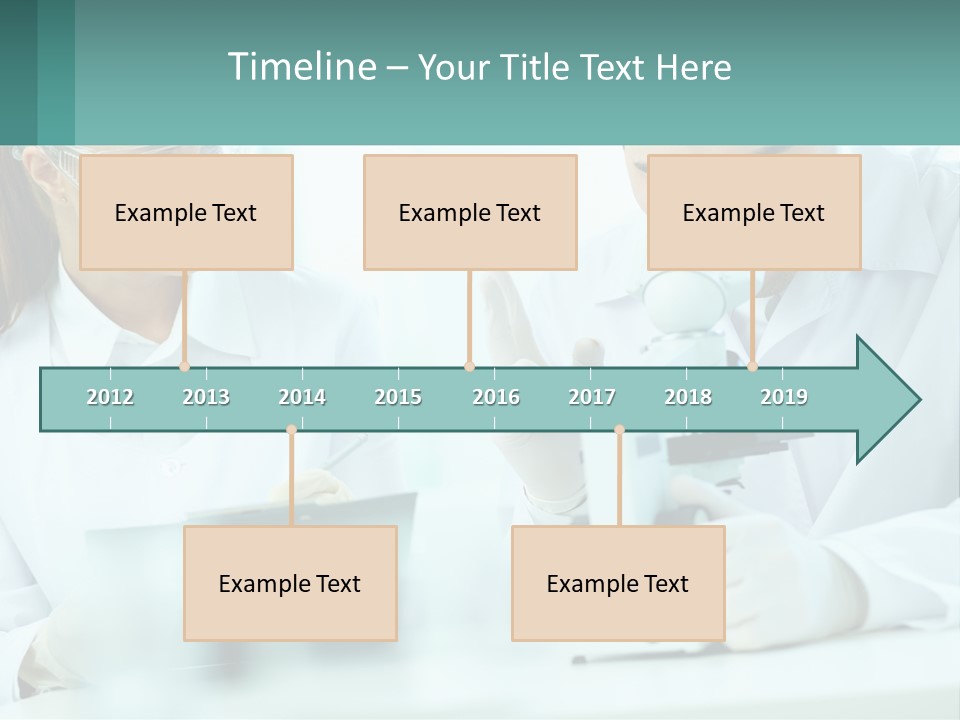 A Man And A Woman Looking Through A Microscope PowerPoint Template