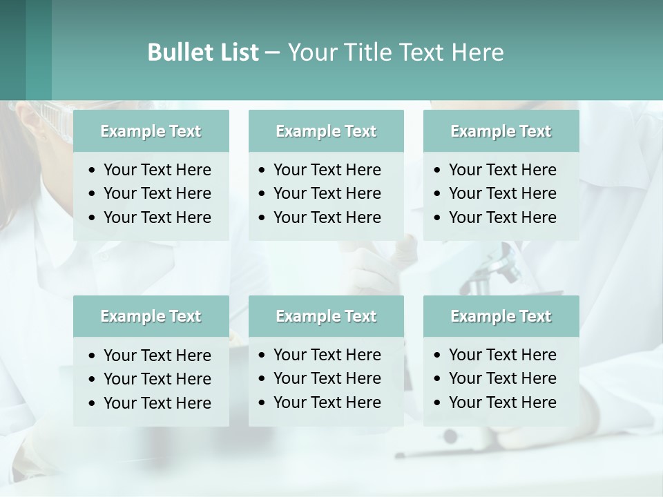 A Man And A Woman Looking Through A Microscope PowerPoint Template