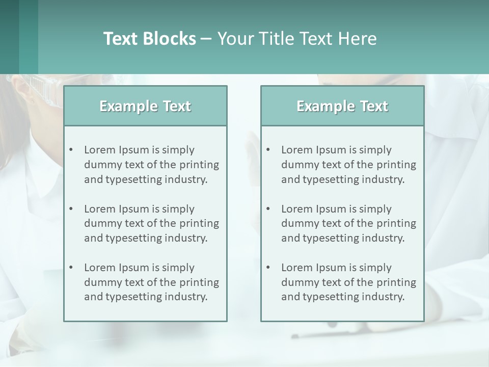 A Man And A Woman Looking Through A Microscope PowerPoint Template