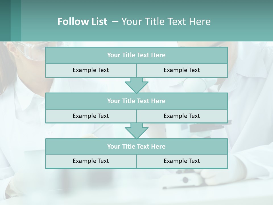 A Man And A Woman Looking Through A Microscope PowerPoint Template