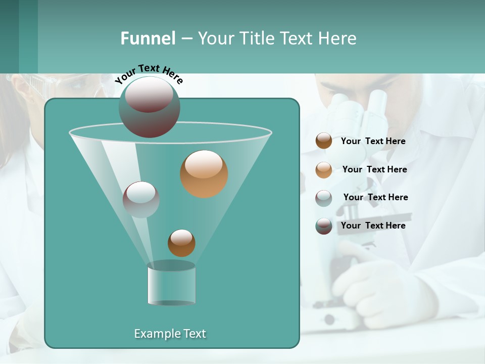 A Man And A Woman Looking Through A Microscope PowerPoint Template