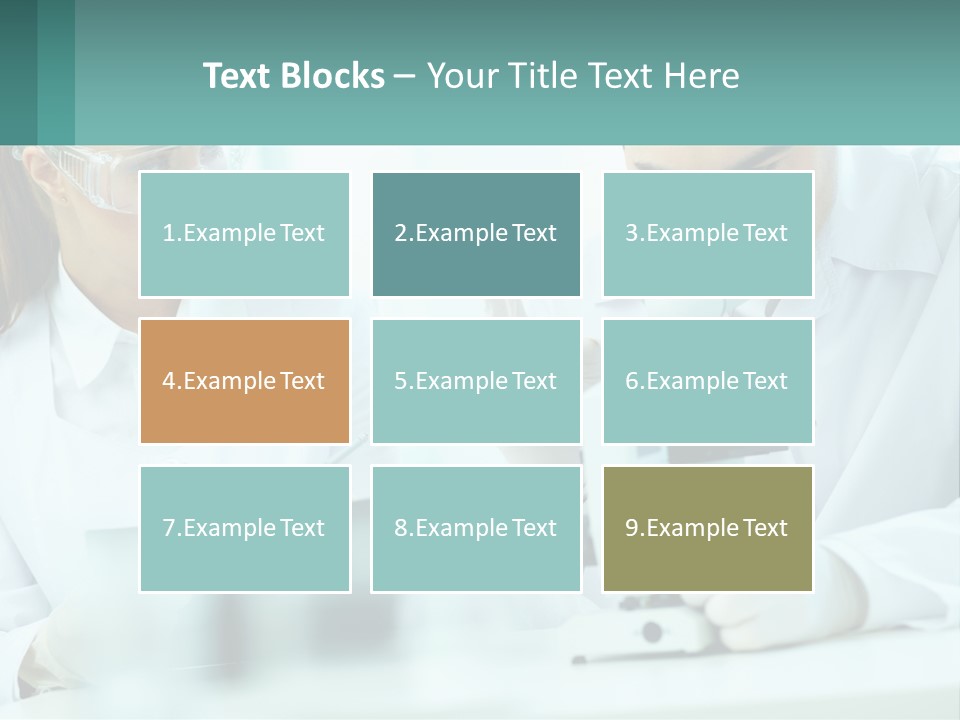 A Man And A Woman Looking Through A Microscope PowerPoint Template