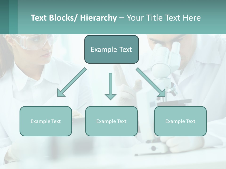 A Man And A Woman Looking Through A Microscope PowerPoint Template