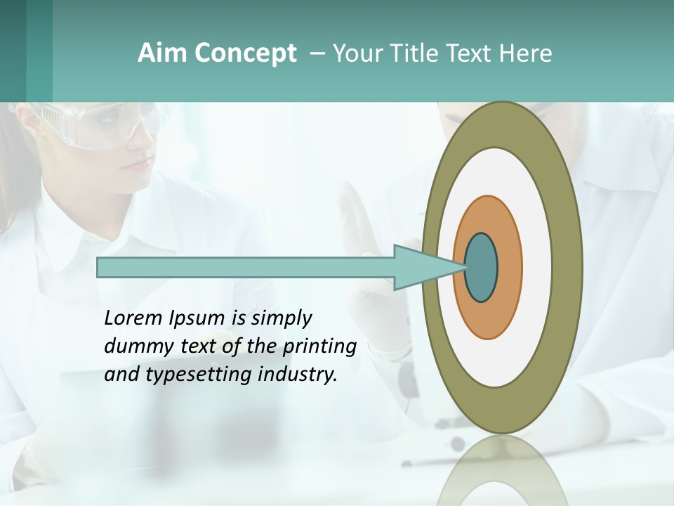 A Man And A Woman Looking Through A Microscope PowerPoint Template