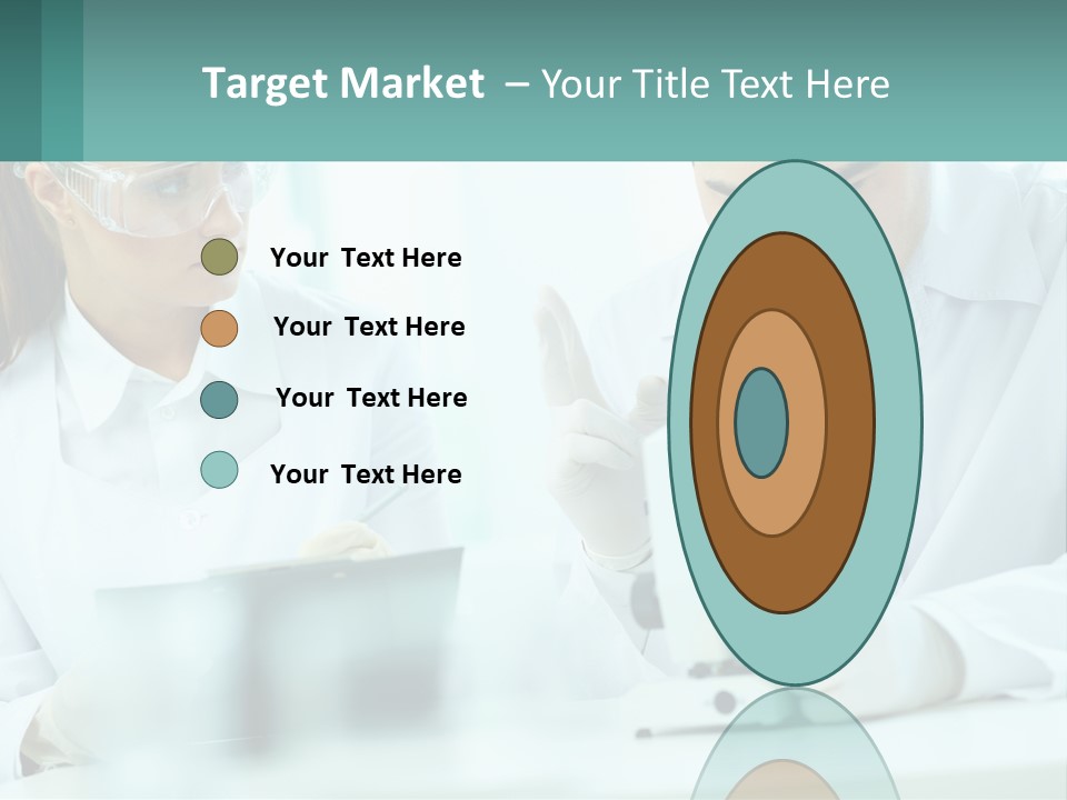 A Man And A Woman Looking Through A Microscope PowerPoint Template