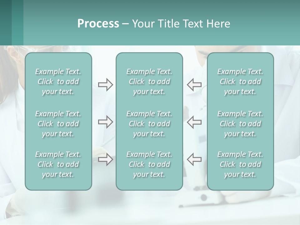 A Man And A Woman Looking Through A Microscope PowerPoint Template