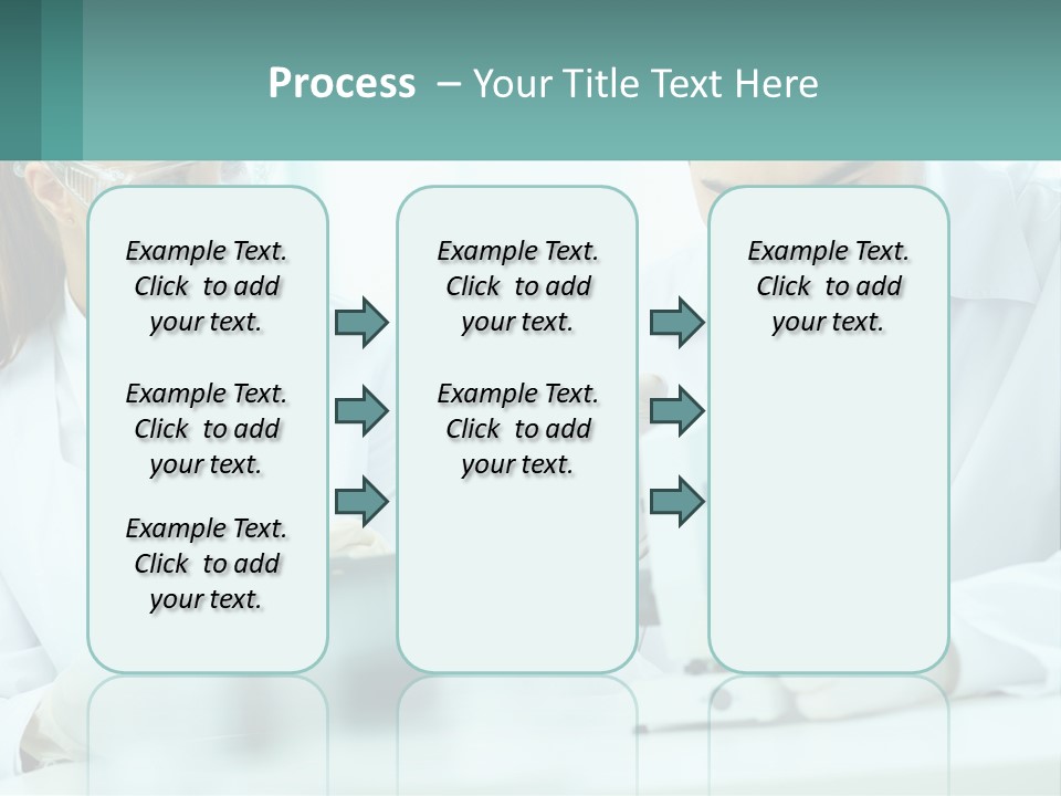 A Man And A Woman Looking Through A Microscope PowerPoint Template