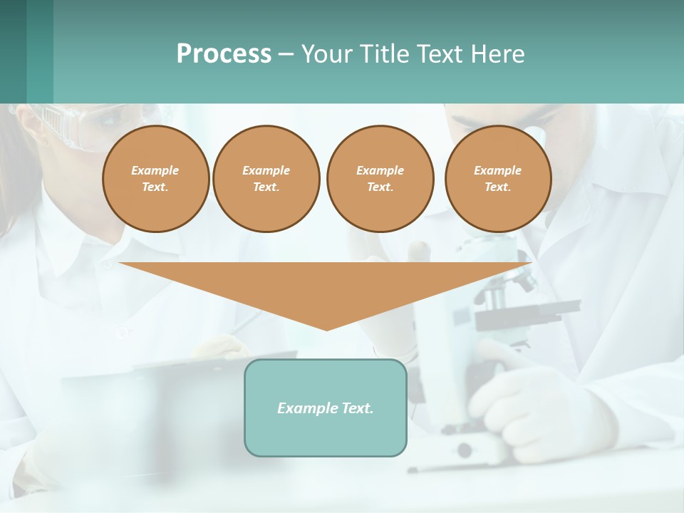 A Man And A Woman Looking Through A Microscope PowerPoint Template