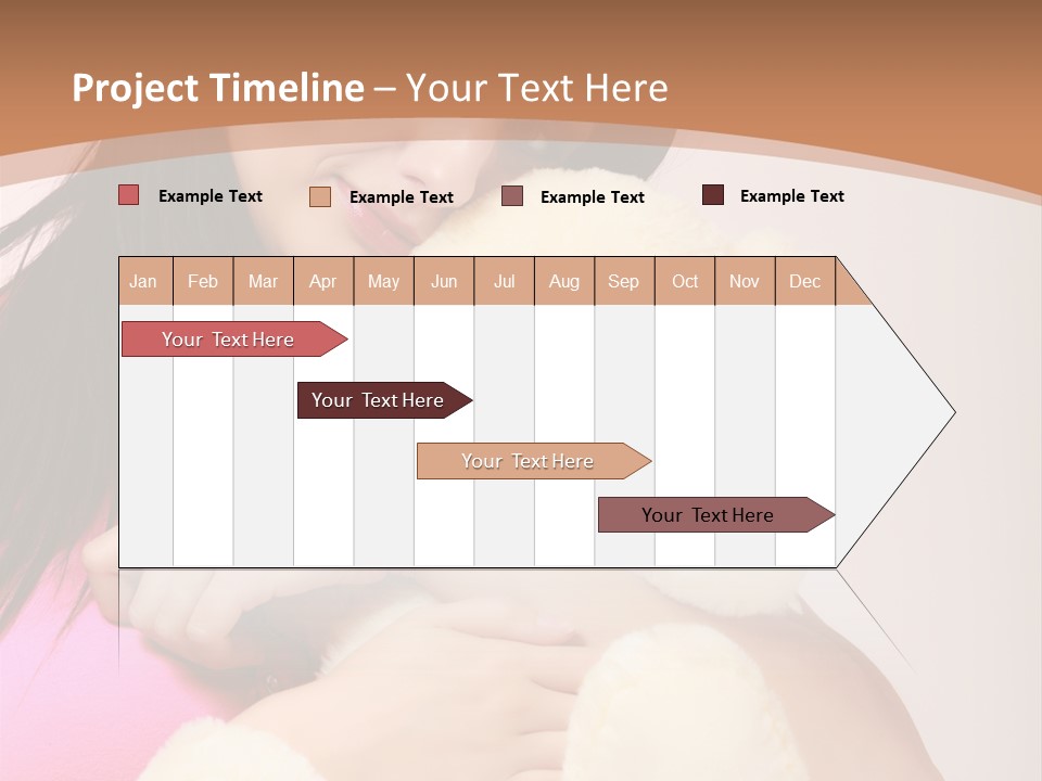 A Woman Holding A Teddy Bear In Her Arms PowerPoint Template