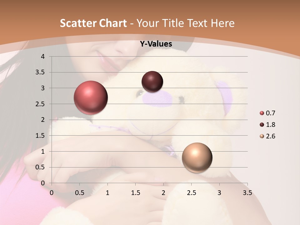 A Woman Holding A Teddy Bear In Her Arms PowerPoint Template