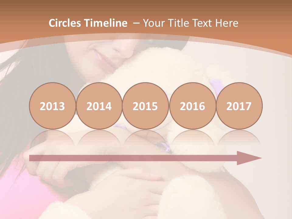 A Woman Holding A Teddy Bear In Her Arms PowerPoint Template