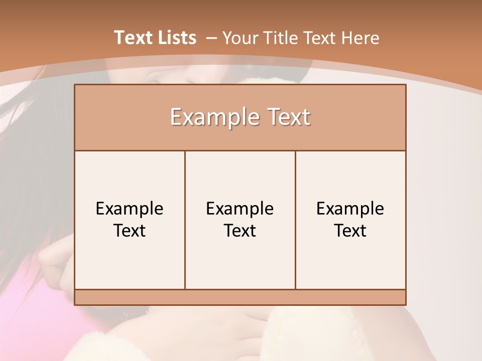 A Woman Holding A Teddy Bear In Her Arms PowerPoint Template