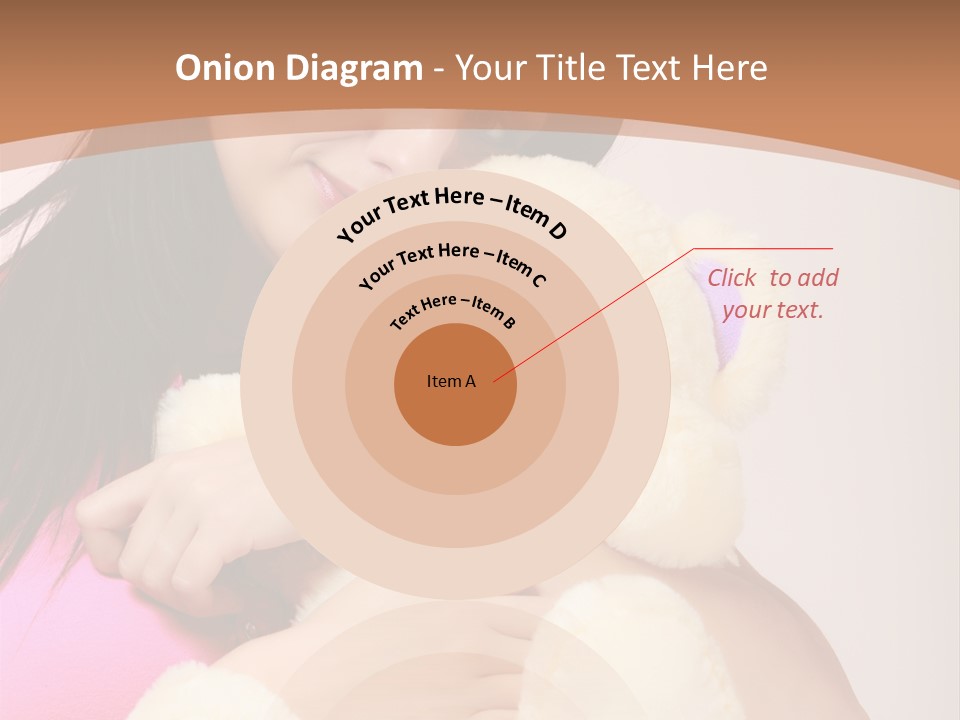 A Woman Holding A Teddy Bear In Her Arms PowerPoint Template