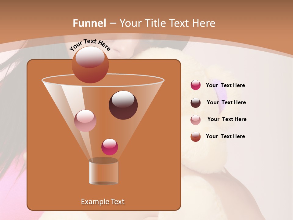 A Woman Holding A Teddy Bear In Her Arms PowerPoint Template