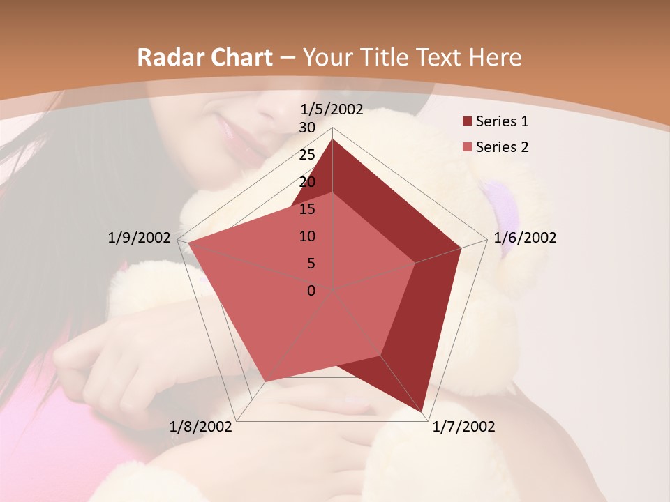 A Woman Holding A Teddy Bear In Her Arms PowerPoint Template