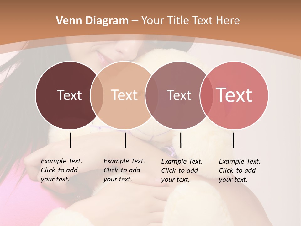 A Woman Holding A Teddy Bear In Her Arms PowerPoint Template