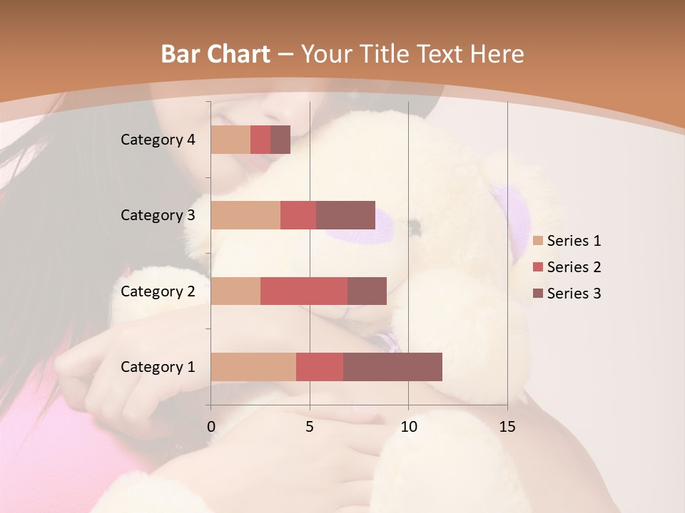 A Woman Holding A Teddy Bear In Her Arms PowerPoint Template