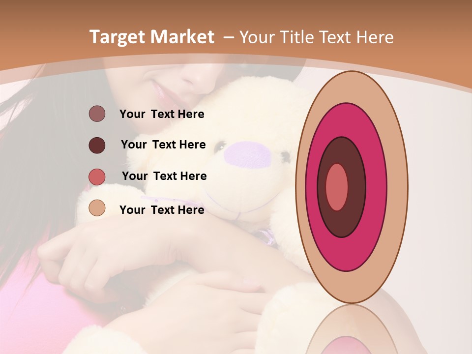 A Woman Holding A Teddy Bear In Her Arms PowerPoint Template