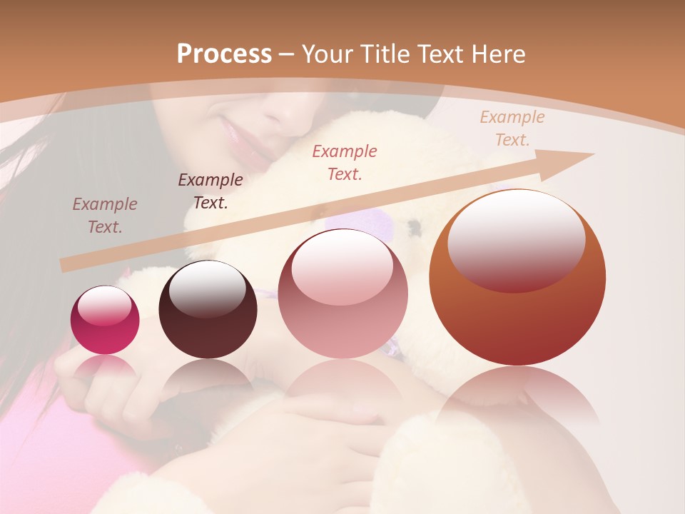 A Woman Holding A Teddy Bear In Her Arms PowerPoint Template