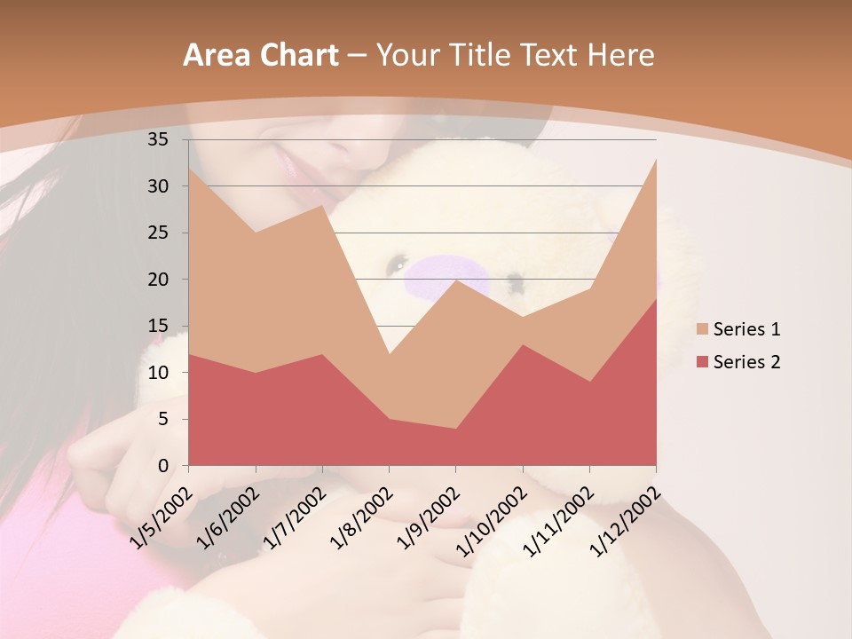 A Woman Holding A Teddy Bear In Her Arms PowerPoint Template
