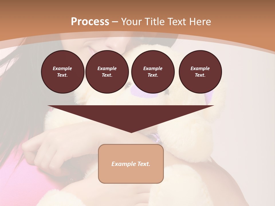 A Woman Holding A Teddy Bear In Her Arms PowerPoint Template