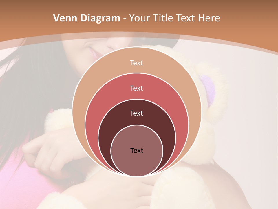 A Woman Holding A Teddy Bear In Her Arms PowerPoint Template