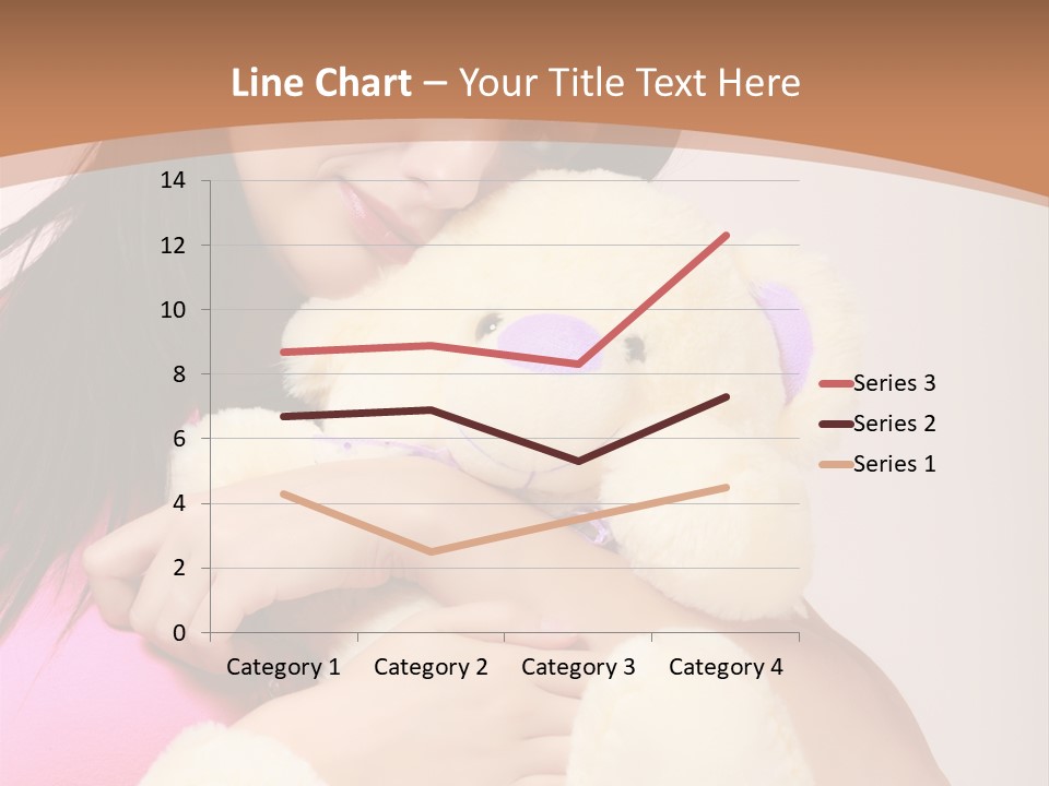 A Woman Holding A Teddy Bear In Her Arms PowerPoint Template